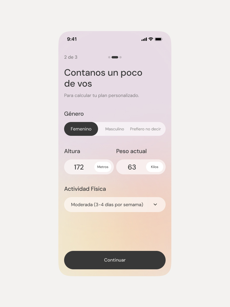MyFitnessPal — pantalla 2